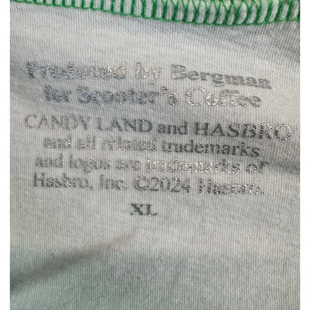 Scooters Coffee Shirt Unisex XL Green White 3/4 Raglan Baseball Candyland Promo